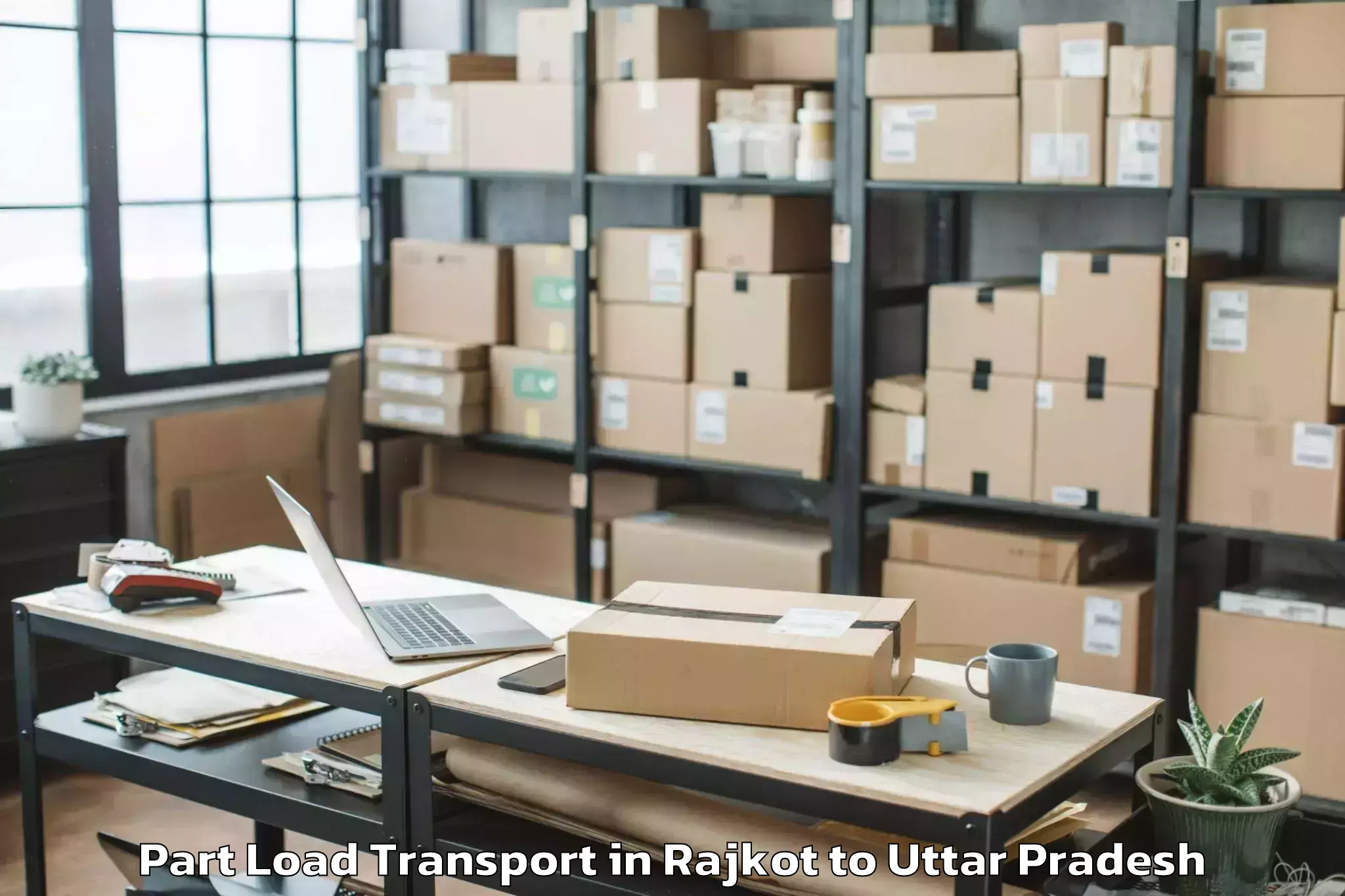 Affordable Rajkot to Bewar Part Load Transport